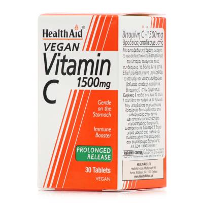 Health Aid Vitamin C 1500mg Prolonged Release ( 30tabs ) - Βιταμίνη C Βραδείας Α