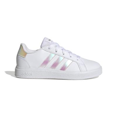 adidas kids grand court lifestyle lace tennis shoes (GY2326) - WHITE