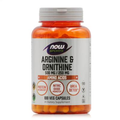 Now Foods Now Sports L-Arginine/L-Οrnithine 500/250mg (100caps) - Παραγωγή ενέργ