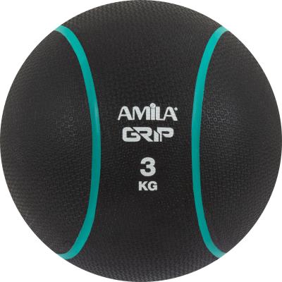 Amila Μπάλα Medicine Ball Amila Grip 3Kg (84753) Μαύρο