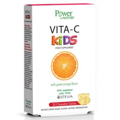 Power Health Vita-C For Kids με Stevia 30 Μασώμενα Δισκία