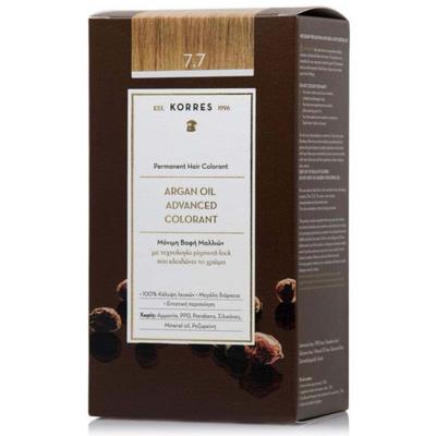 Korres Argan Oil Advanced Colorant 7.7 (50ml) - Μόνιμη βαφή μαλλιών, Μόκα