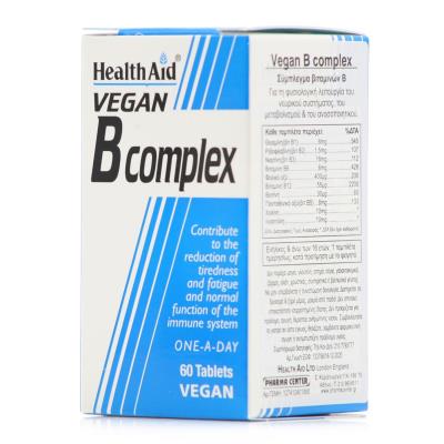 Health Aid Vegan B Complex ( 60veg.caps. ) - Σύμπλεγμα Βιταμίνης Β