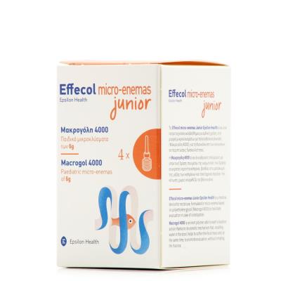 Epsilon Health Effecol Micro-Enemas Junior Macrogol 4000 (4μικροκλύσματα) - Διαχ