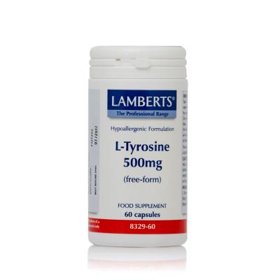 Lamberts L-Tyrosine 500mg 60caps - Υγεία νευρικού συστήματος