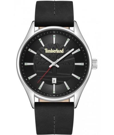 TIMBERLAND JENKINS-Z - TDWGB9001001,  Silver case with Black Leather Strap