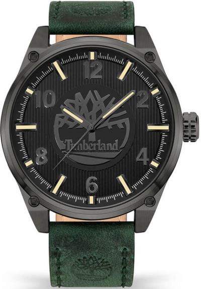 TIMBERLAND CARATUNK-Z - TDWGA9000502,  Anthracite case with Green Leather Strap
