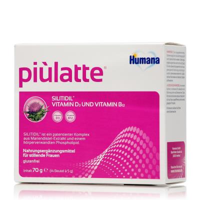 Humana Piulatte 70gr (14 x 5gr) φακελίσκοι - Συμπλήρωμα Διατροφής για Θηλάζουσες