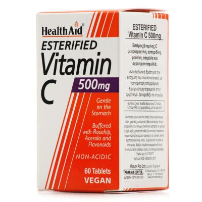 Health Aid Esterified Vitamin C 500mg ( 60tabs ) - Εστέρας Βιταμίνης C, Ενίσχυση