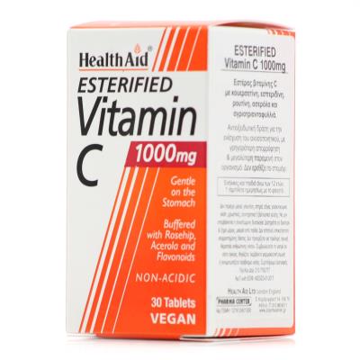 Health Aid Esterified Vitamin C 1000mg ( 30tabs ) - Εστέρας Βιταμίνης C, Ενίσχυσ