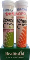 Health Aid Vitamin C 1000mg Plus Echinacea + Vitamin C 1000mg 20+20 αναβράζοντα 