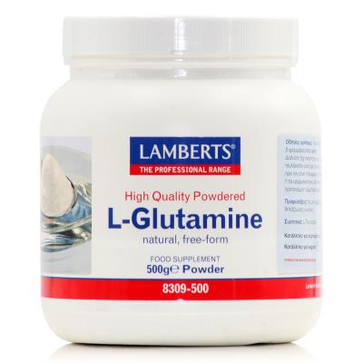 Lamberts L-Glutamine Powder (500gr) - Υγεία εντέρου και ενδυνάμωση Μυϊκού Ιστού