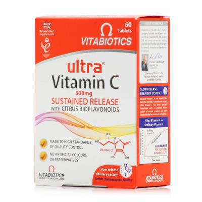 Vitabiotics Ultra Vitamin C 500mg Sustained Release (60tabs) - Βιταμίνη C Βραδεί