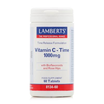 Lamberts Vitamin C - Time 1000mg (60tabs) - Βιταμίνη C, Υγιές Ανοσοποιητικό Σύστ