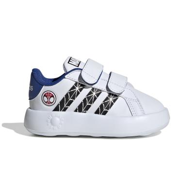 adidas infant boys marvel's spider-man grand court shoes  (I - WHITE