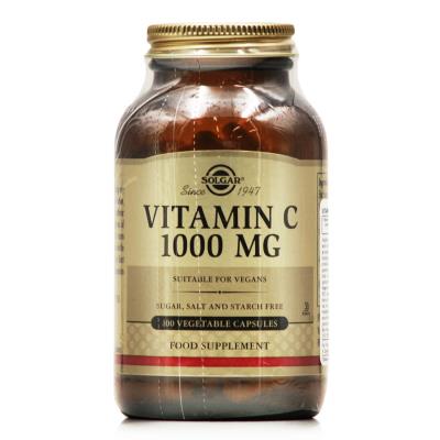 Solgar Vitamin C 1000mg (100veg.caps) - Βιταμίνη C, Ενίσχυση Ανοσοποιητικού Συστ