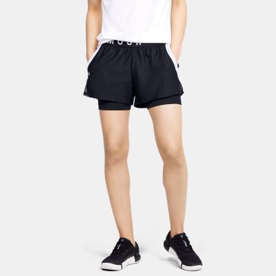 UNDER ARMOUR PLAY UP 2-IN-1 SHORTS ΜΑΥΡΟ